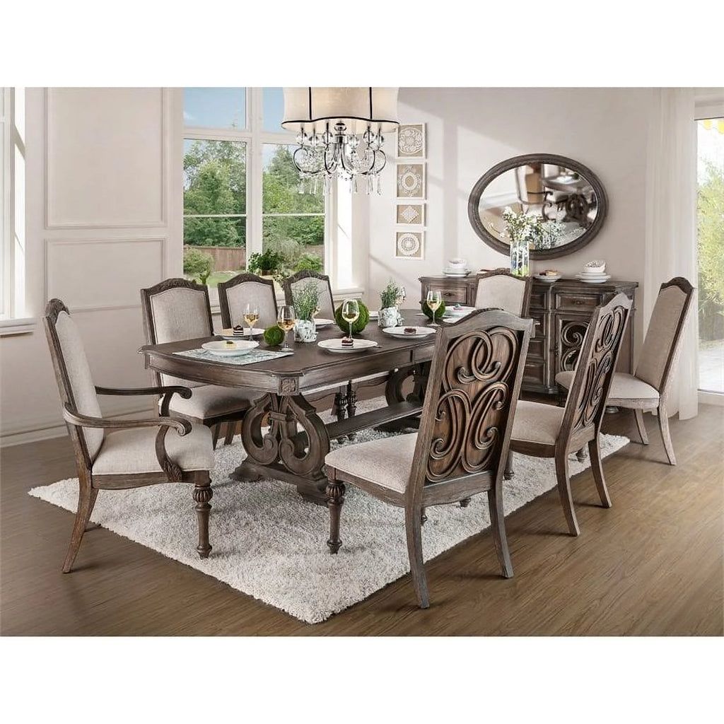 Fabric Padded Dining Chair Set of 2 E3317