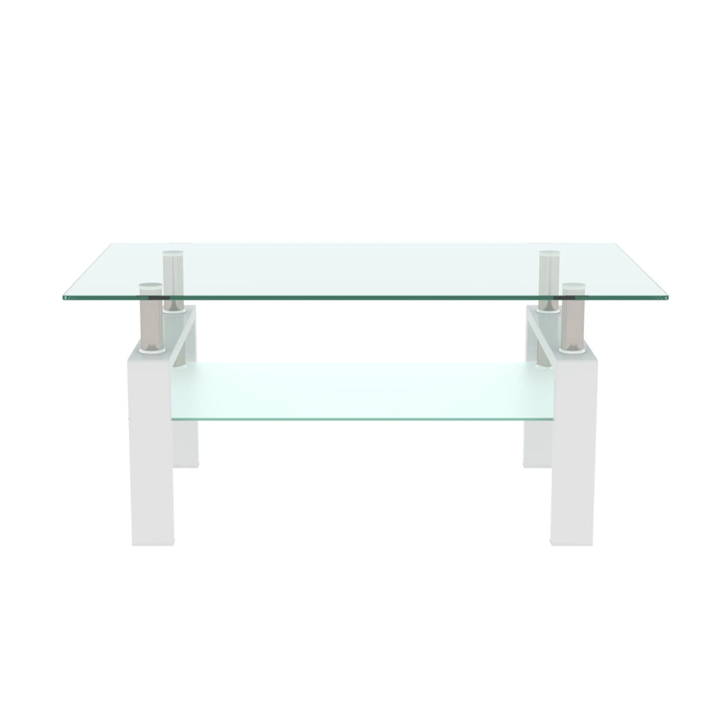 White Glass Top Coffee Table P8985