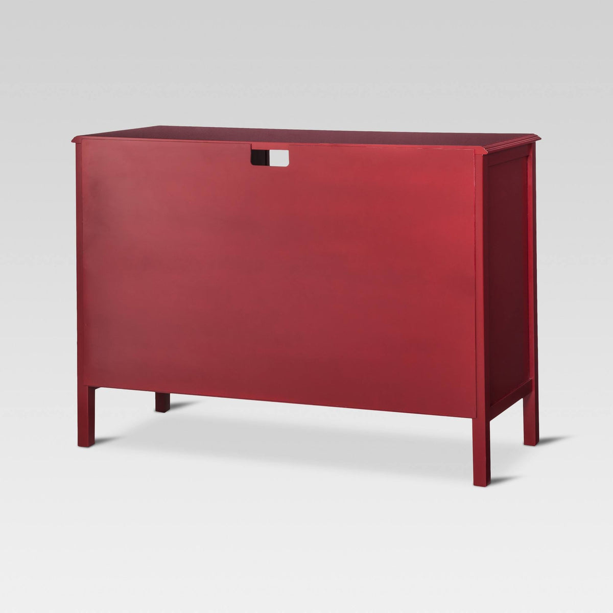 Red 2 Door Storage Cabinet with Center Shelves C679