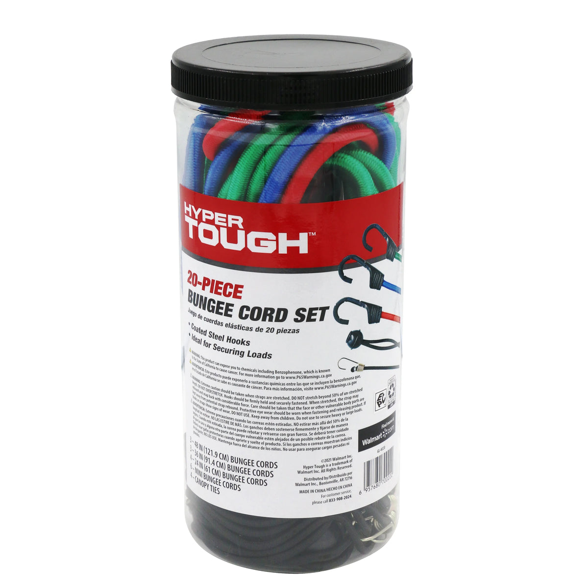 20 Pieces Multi-Color Bungee Cord Set J93108