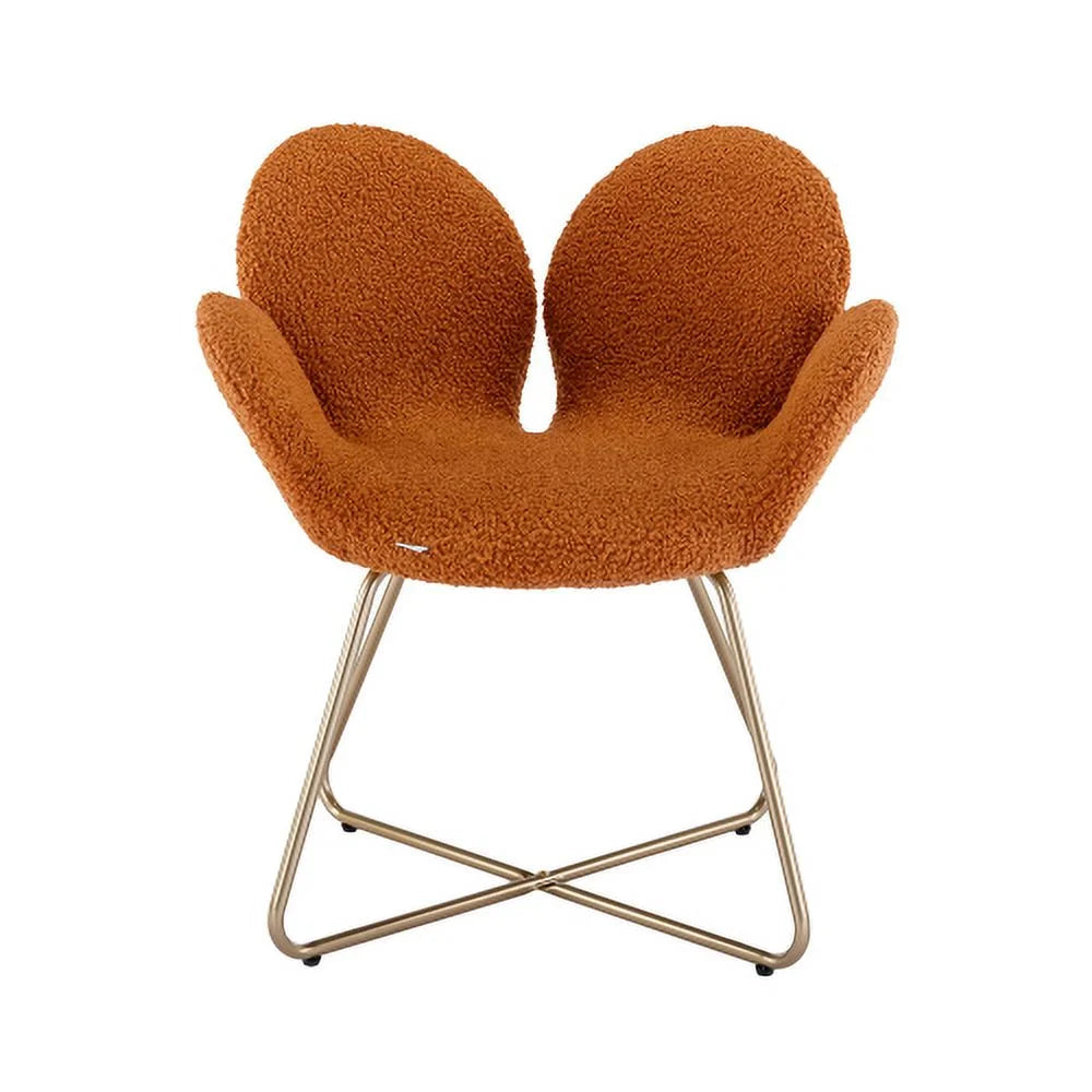 Velvet Upholstered Accent Chair with Metal Legs 2PC/SET W30569