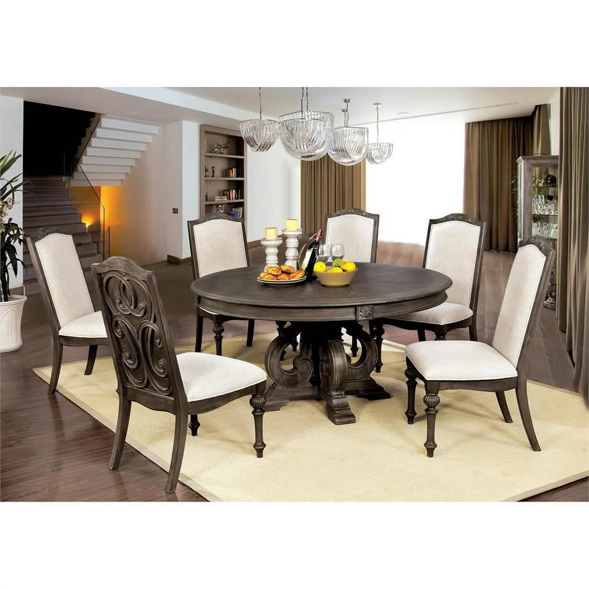 Fabric Padded Dining Chair Set of 2 E3317