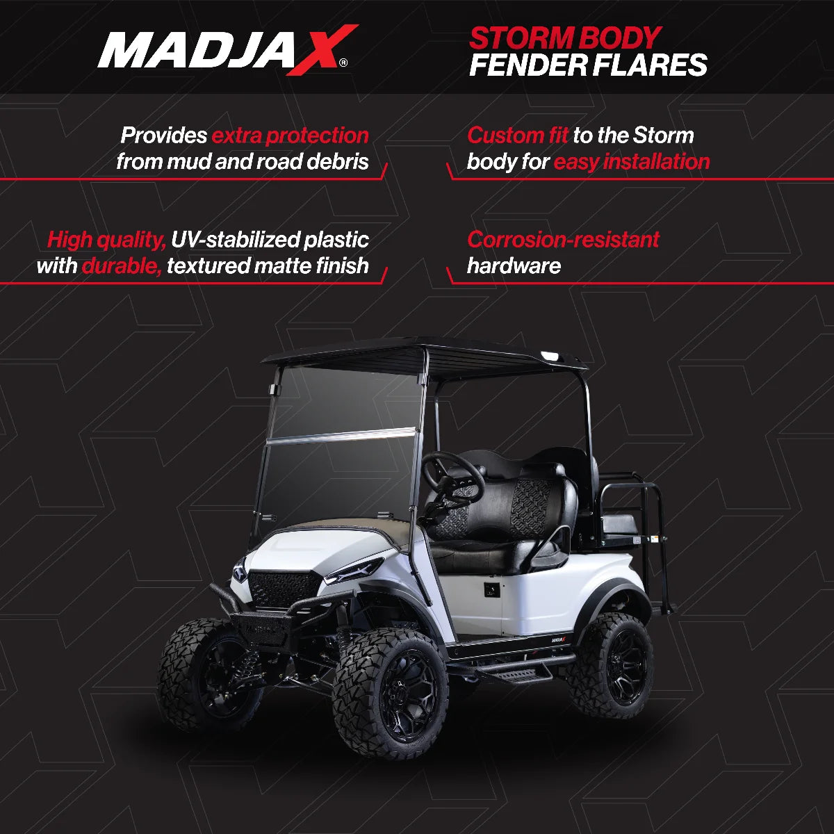 Fender Flare Set for Golf Cart L1303