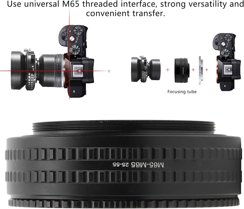M65M65 2555mm Camera Adjustable Focusing Helicoid Adapter Macro Extension Tube Adapter Converter Connector P56045