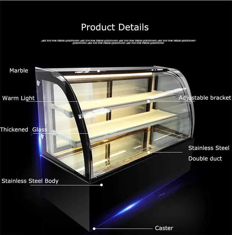 35" Curved Refrigerated Cake Display Cabinet S1320