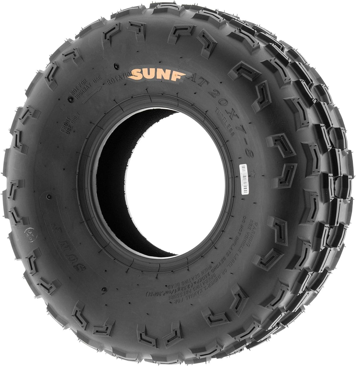20x7-8 ATV UTV Go-Karts Tire, Knobby Tread, 6 PR, Tubeless Pack of 2 H9079