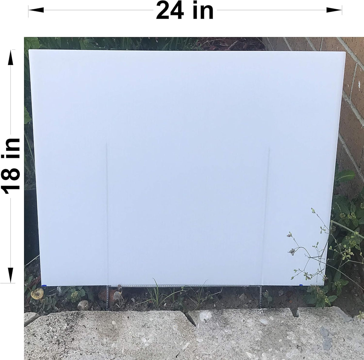 30 Pc White Blank Yard Signs with Metal Stakes E982929