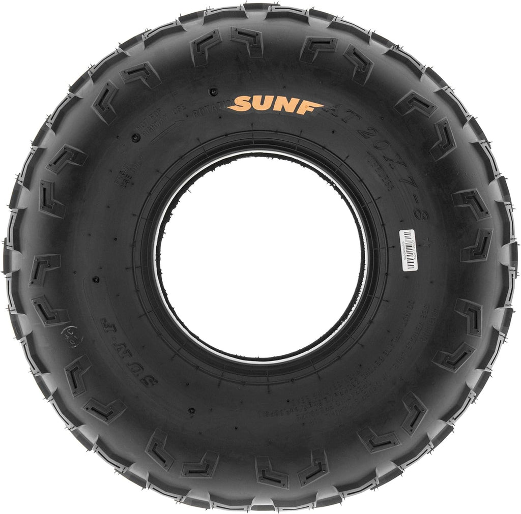 20x7-8 ATV UTV Go-Karts Tire, Knobby Tread, 6 PR, Tubeless Pack of 2 H9079