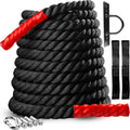 Battle Rope with Anchor Strap Kit & Protective Sleeve – 30 Ft Length 1.5 Inch Diameter S777