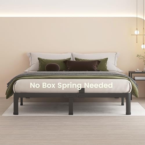 18 Inch Full Size Metal Platform Bed Frame with Under-Bed Storage G417