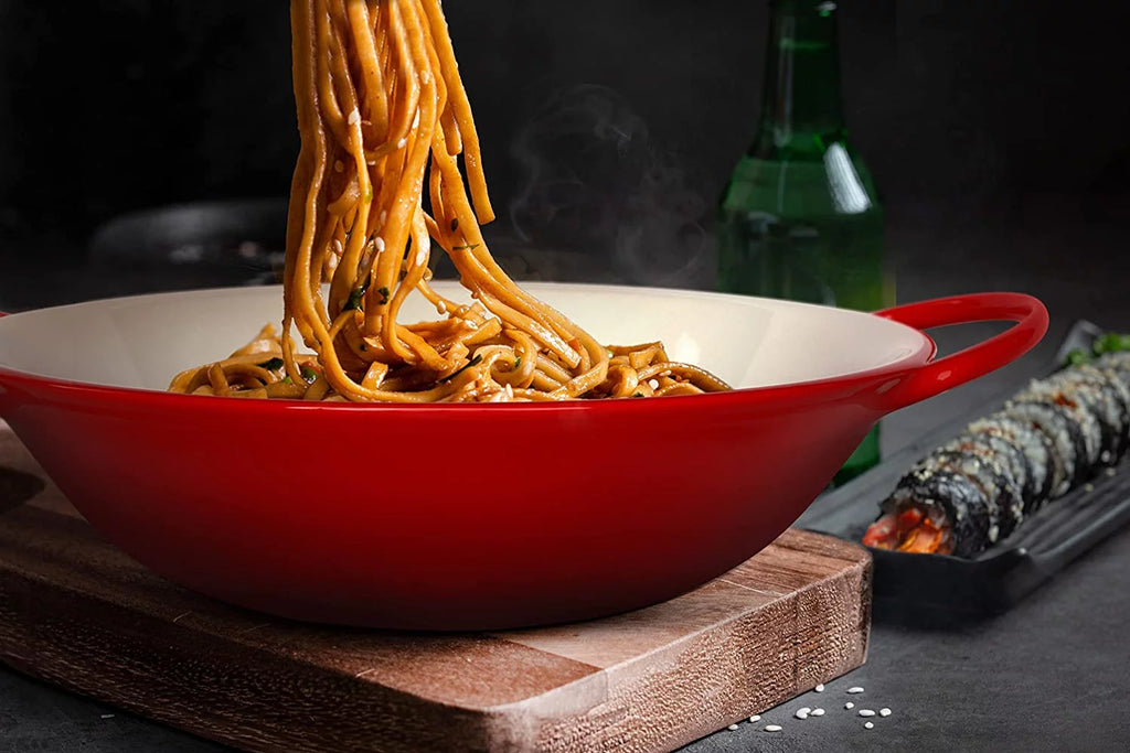 Ceramic Mini Wok Dishes, 40 Oz, Set of 2 Z381