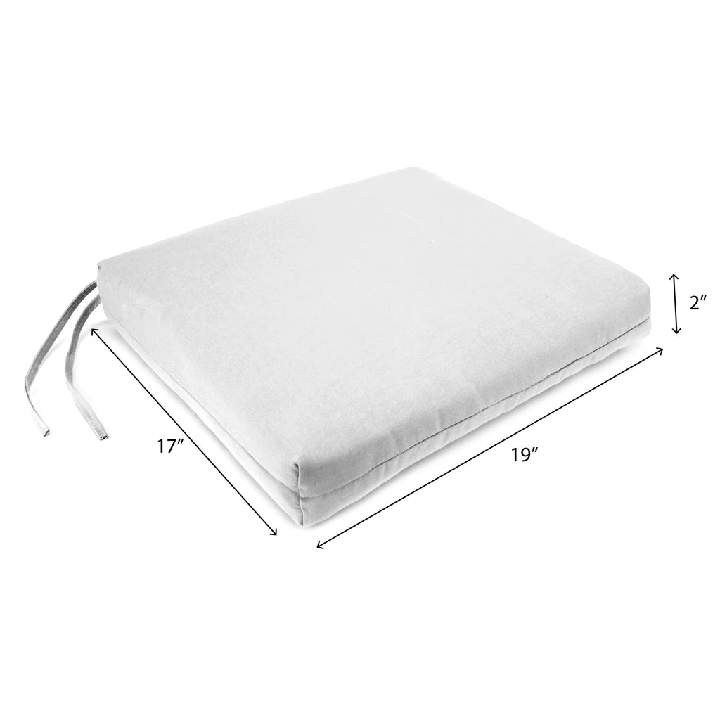 Black Leaves Rectangular Outdoor Chair Pad Seat Cushion with Ties, 2 Pack C507