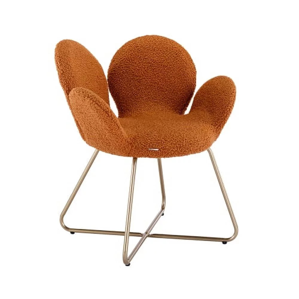 Velvet Upholstered Accent Chair with Metal Legs 2PC/SET W30569