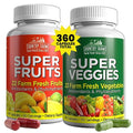 Fruits and Vegetables Supplement 180 Fruit and 180 Veggie Capsules J65076