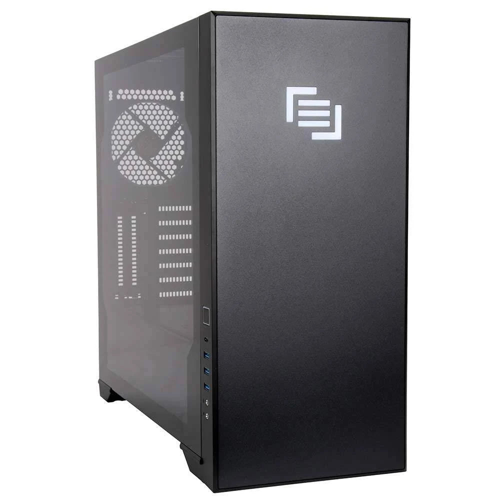 Black Tempered Glass ATX Mid-Tower Computer Case L8275