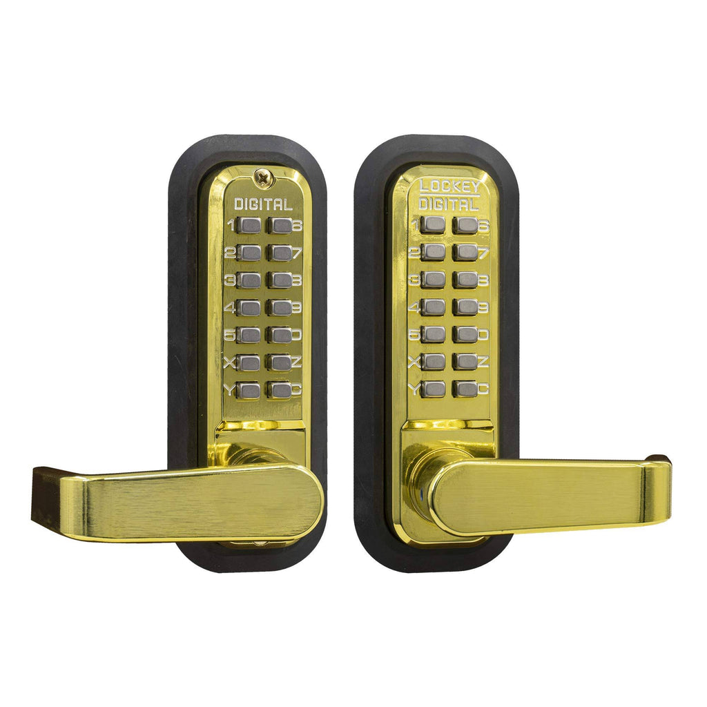 Passage Door Lever with Double Combination Mechanical Keyless Lock Y625