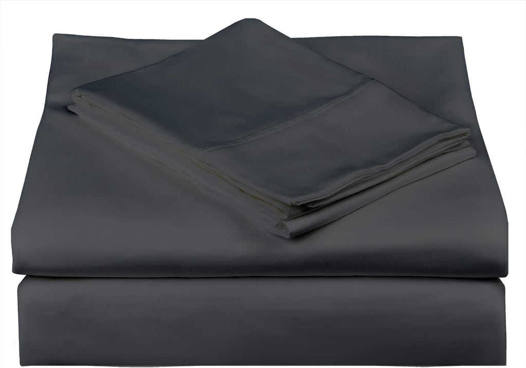 4pc California King Dark Grey 100% Cotton Deep Pocket Sheet Set G874