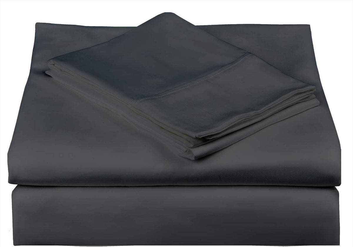 4pc California King Dark Grey 100% Cotton Deep Pocket Sheet Set G874