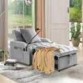 Gray Convertible Sleeper Chair Bed with USB Port H675