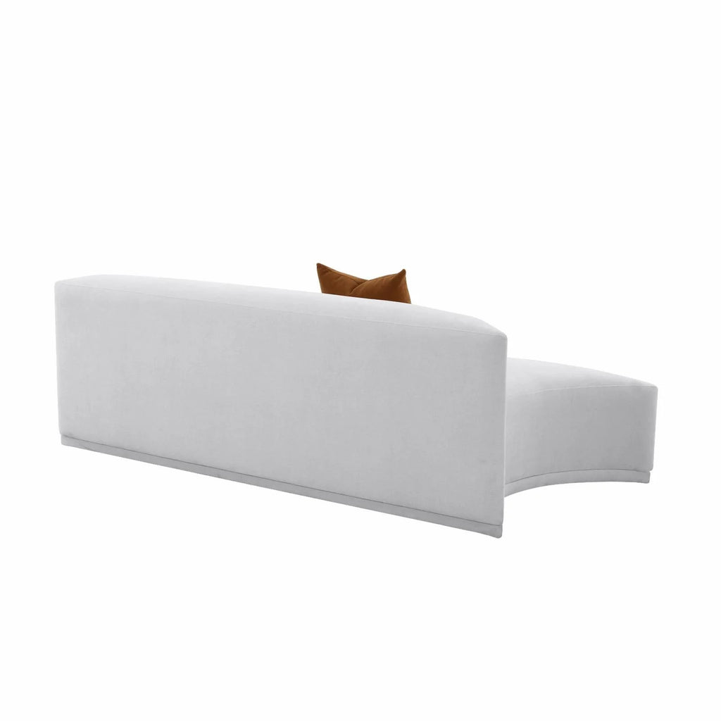 Grey Velvet Modular Armless Loveseat G53677