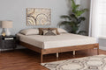 Ash Walnut Finished Wood Queen Size Bed Frame F8924