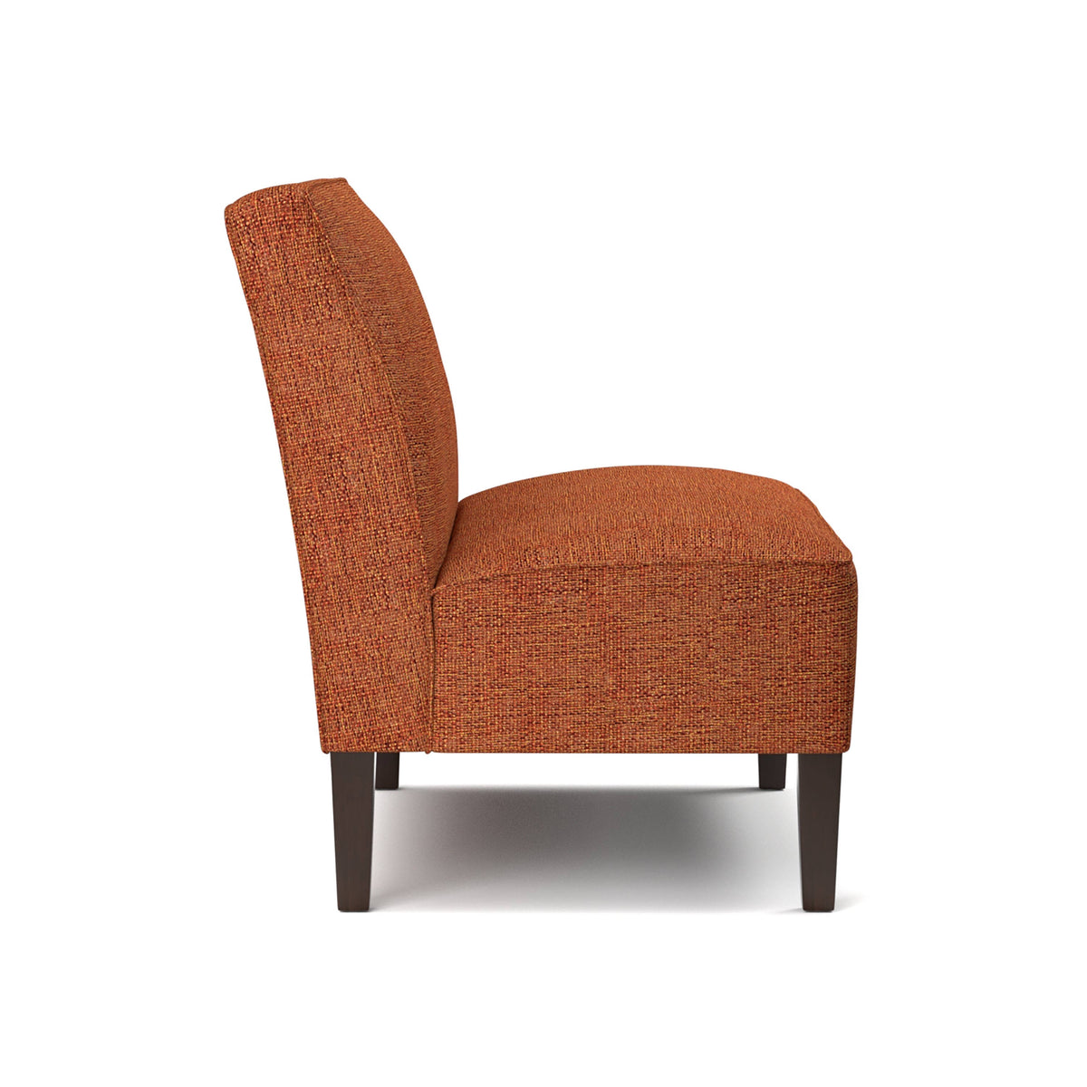 Orange Tweed Button Tufted Settee Q976