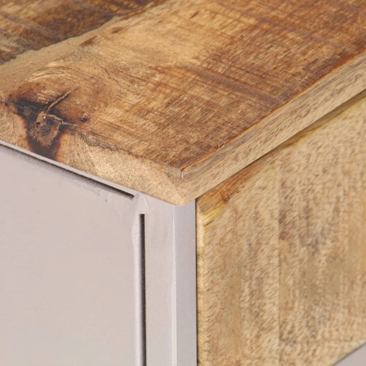 Bedside Cabinet Rough Mango Wood N418