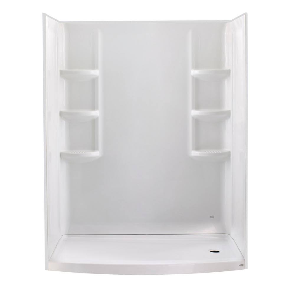 3-Piece Alcove Shower Wall in Arctic White J5014