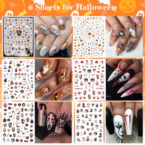 All Holiday Nail Stickers, 30 Sheets Self-Adhesive Nail Art Decals U7663