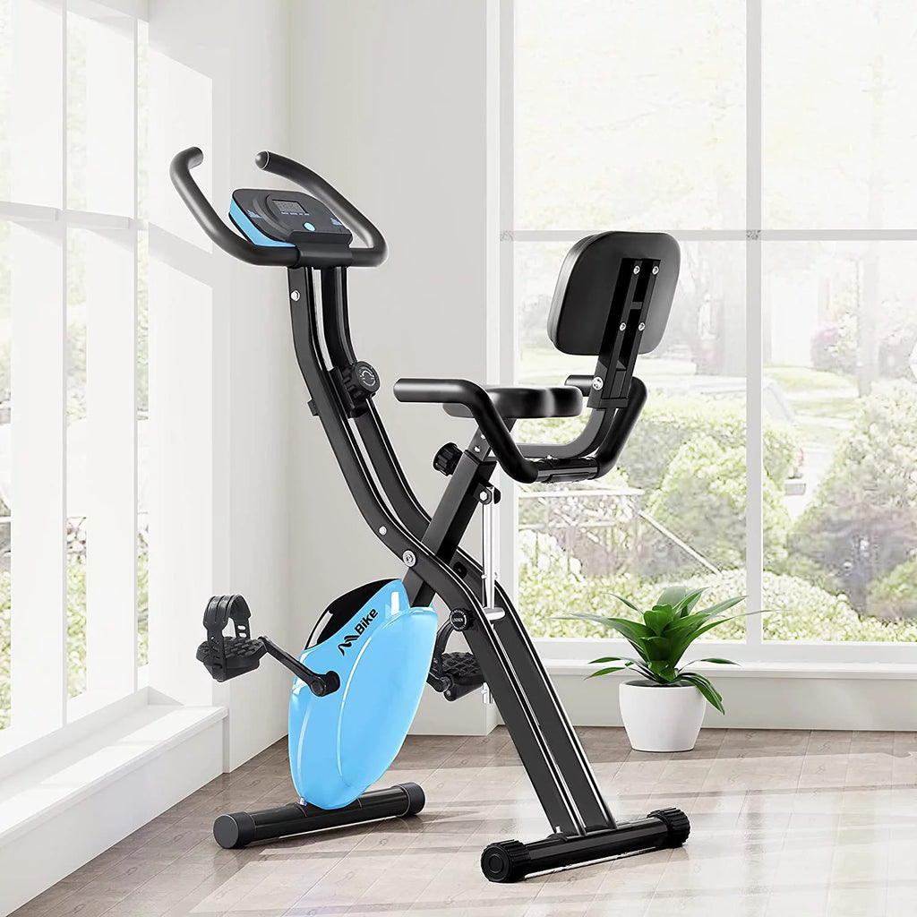 Folding Exercise Bike with 10-Level Adjustable Magnetic Resistance B7176