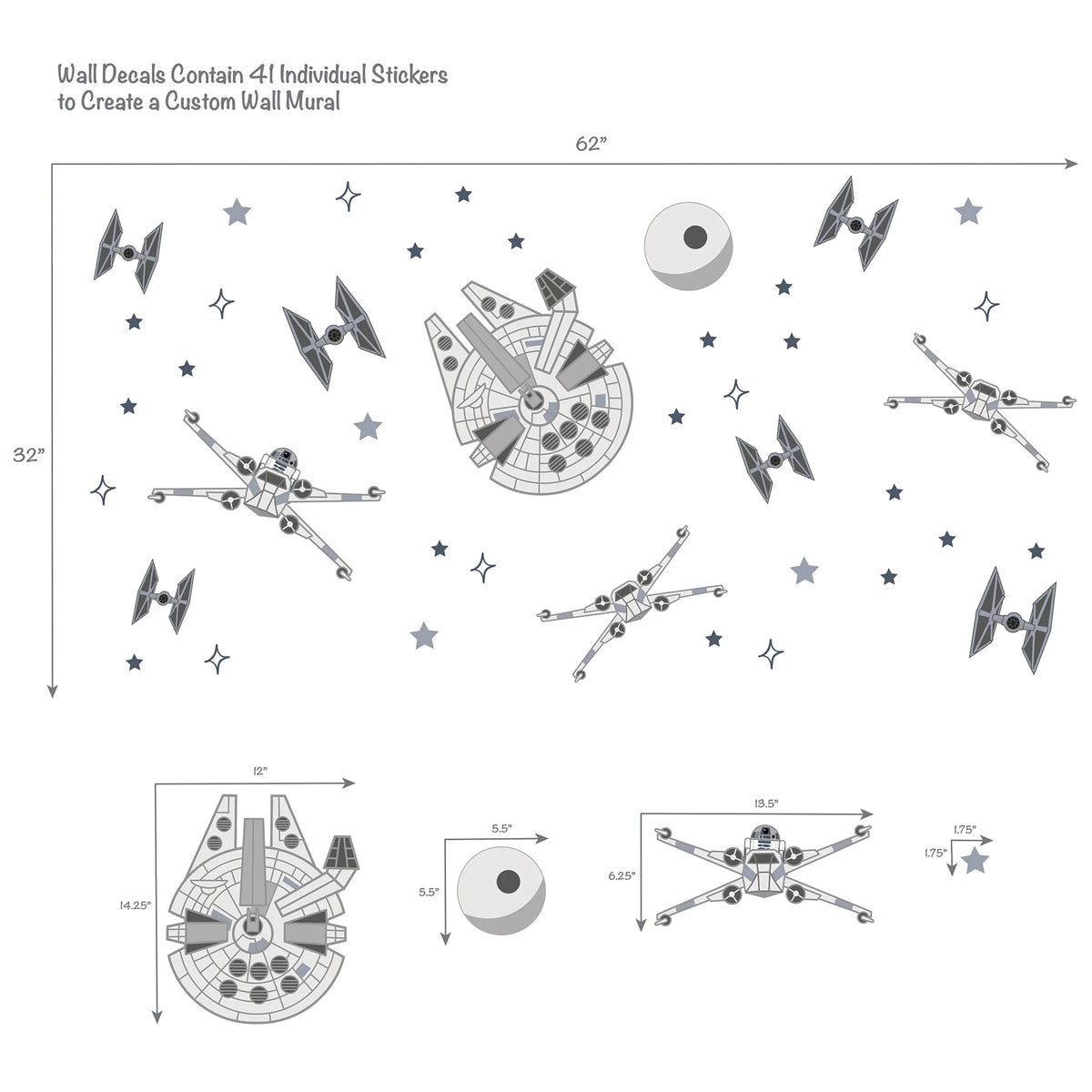 Star Wars Wall Decals C642