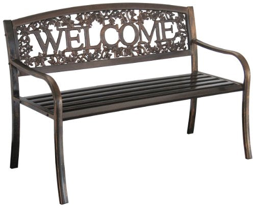 Metal Welcome Outdoor Bench N383545