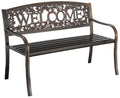 Metal Welcome Outdoor Bench N383545