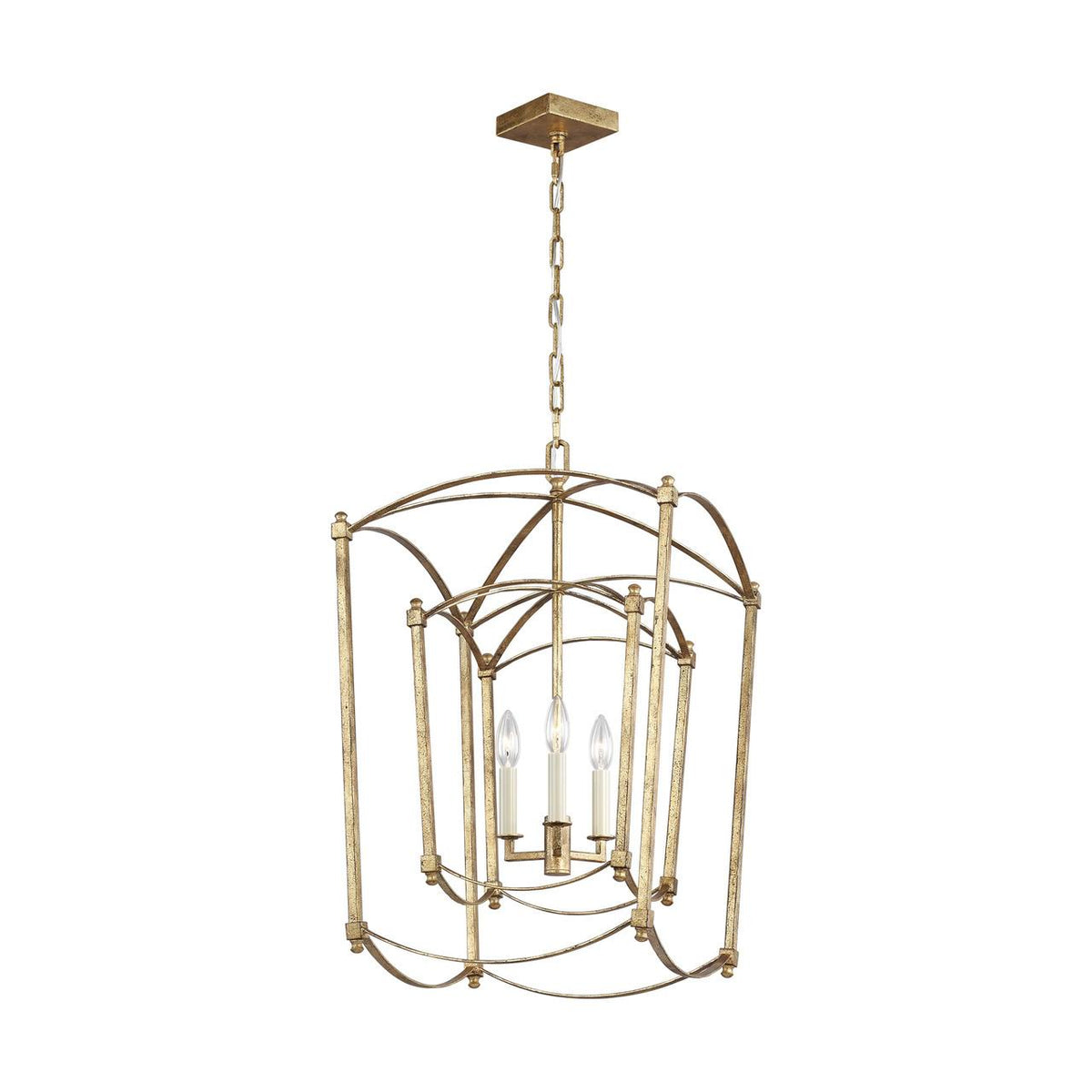 Polished Nickel 3 Light Lantern Q46990