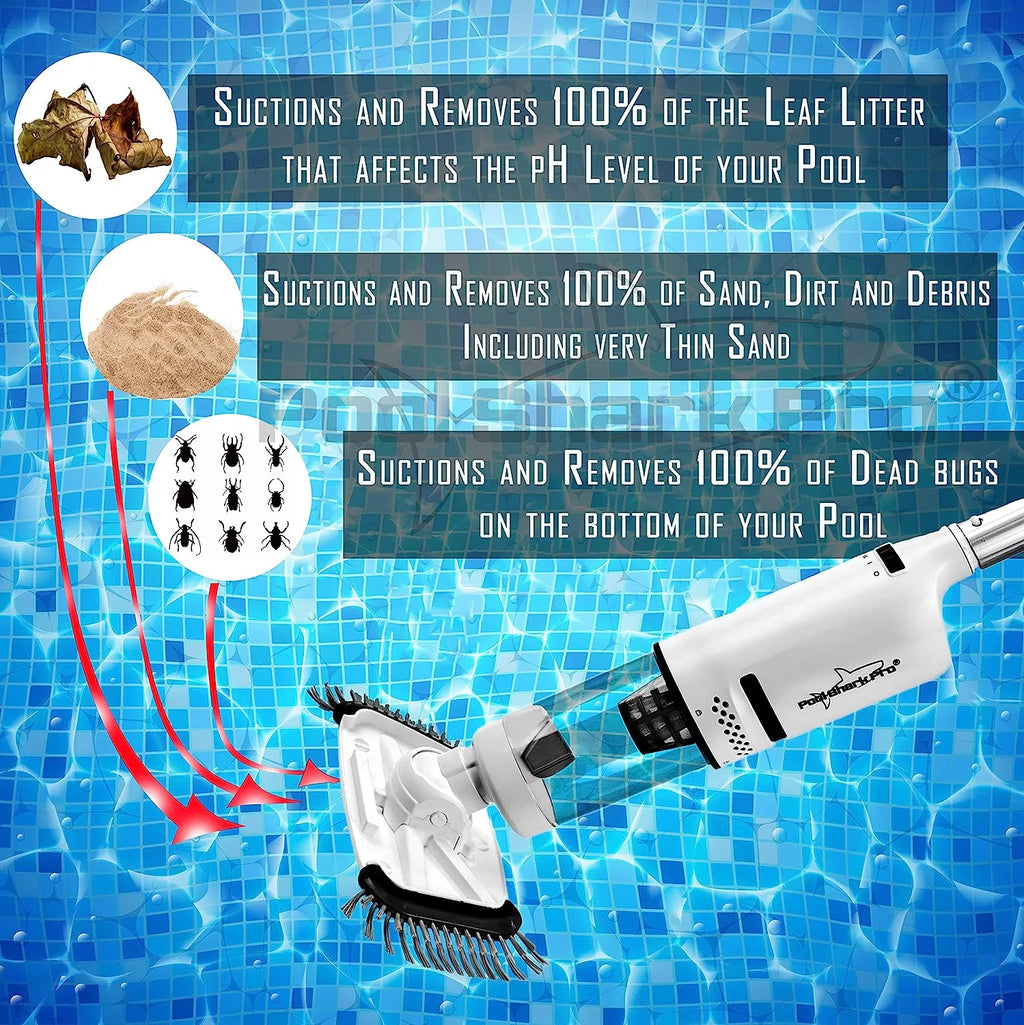 Cordless Handheld Rechargeable Pool Vacuum with Roller and Brushes L75000
