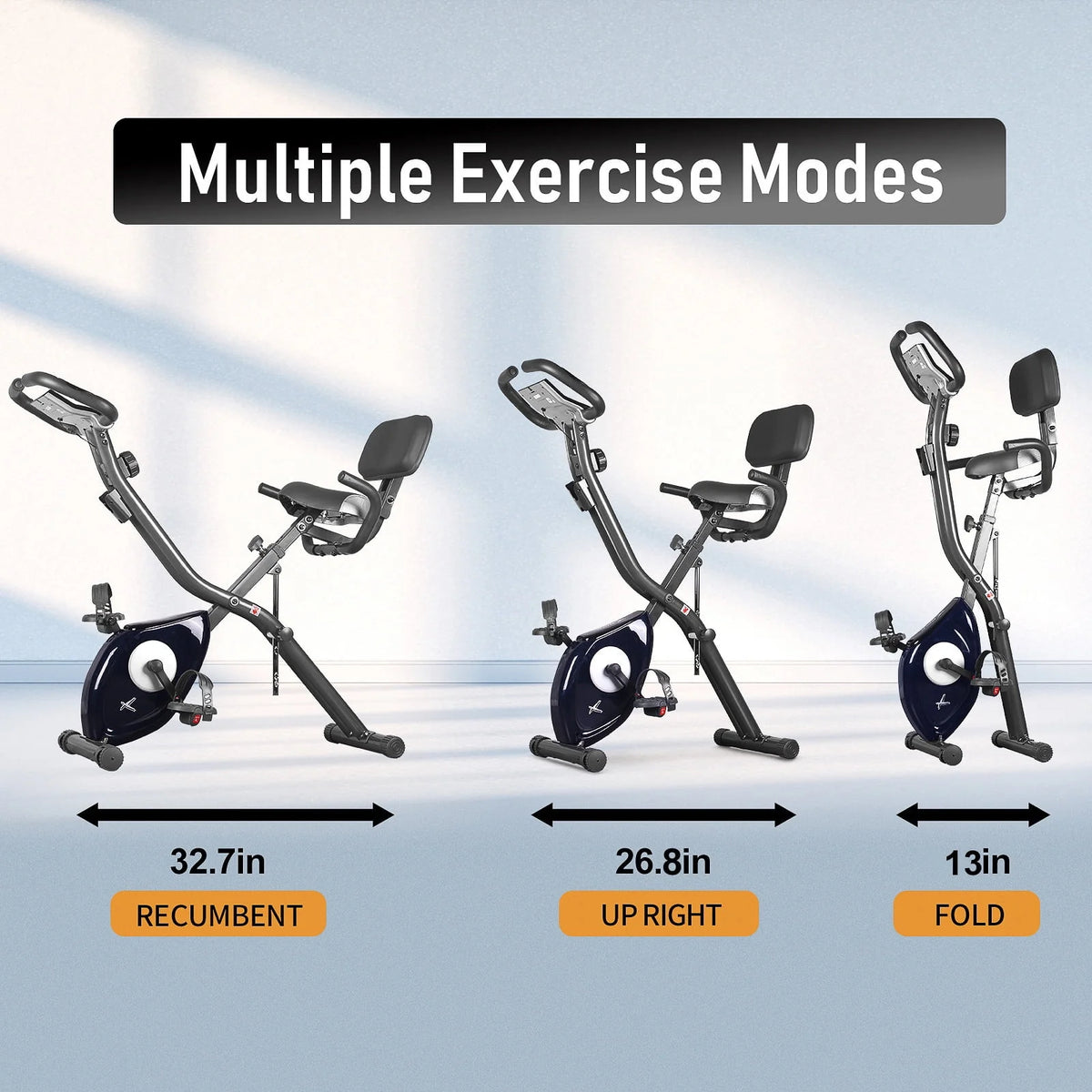 Folding Indoor Cycling Exercise Bike 10-Levels Resistance L9431