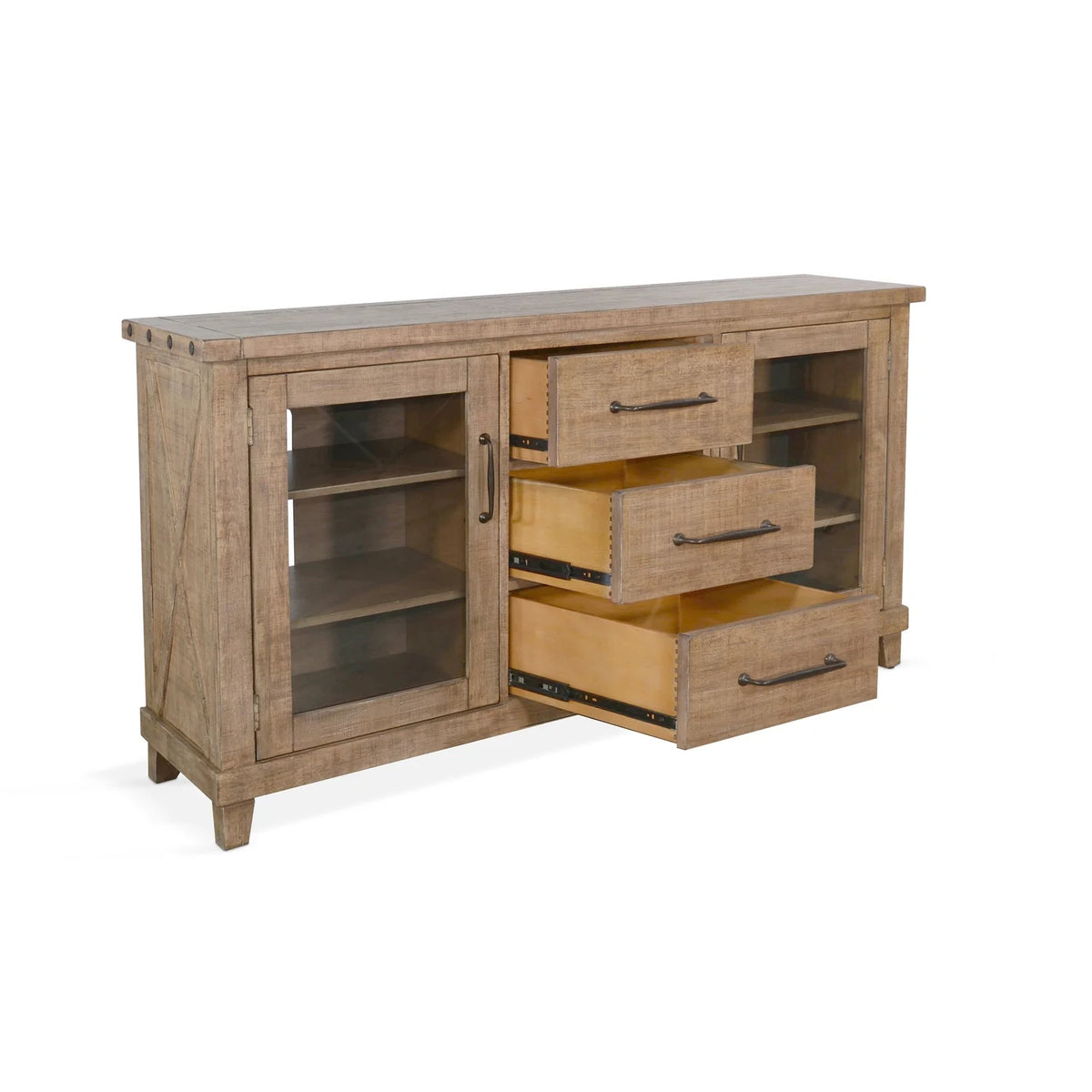 Light Brown Mahogany Wood Server P147734
