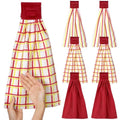 6 Pcs Check Striped Microfiber Towels U68506