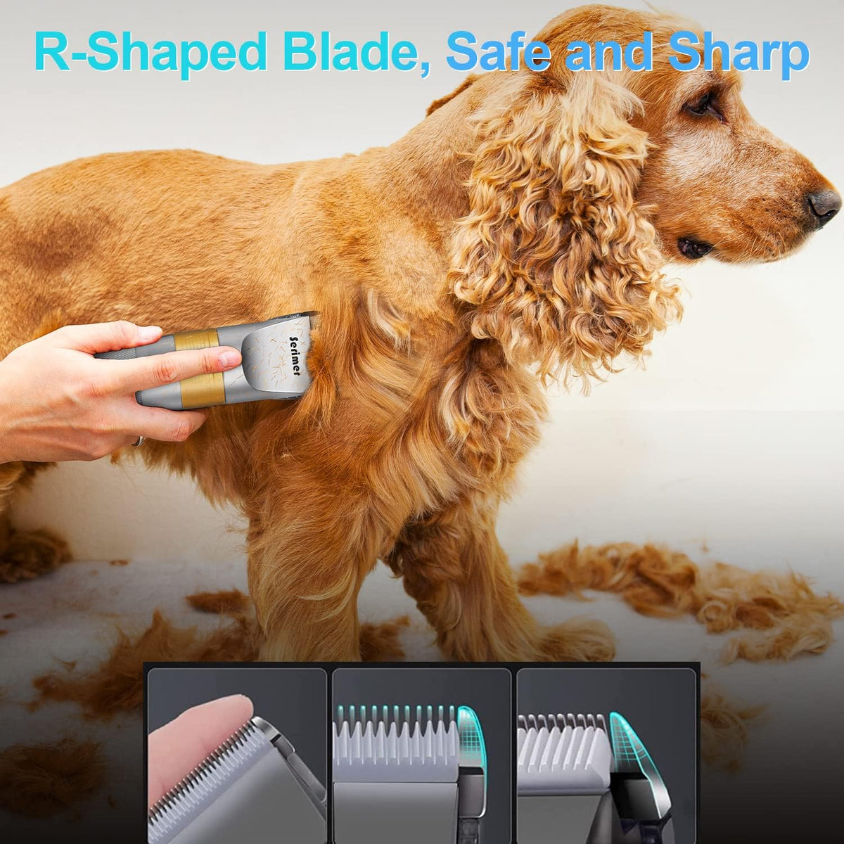 Dog Grooming Kit, 12V Pet Hair Trimmer Set, Pack of 2 Q19817