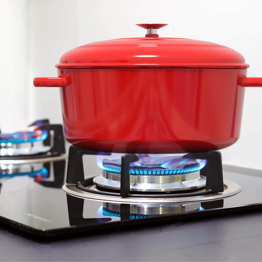 Enameled Cast Iron Dutch Oven with Lid Red F224190