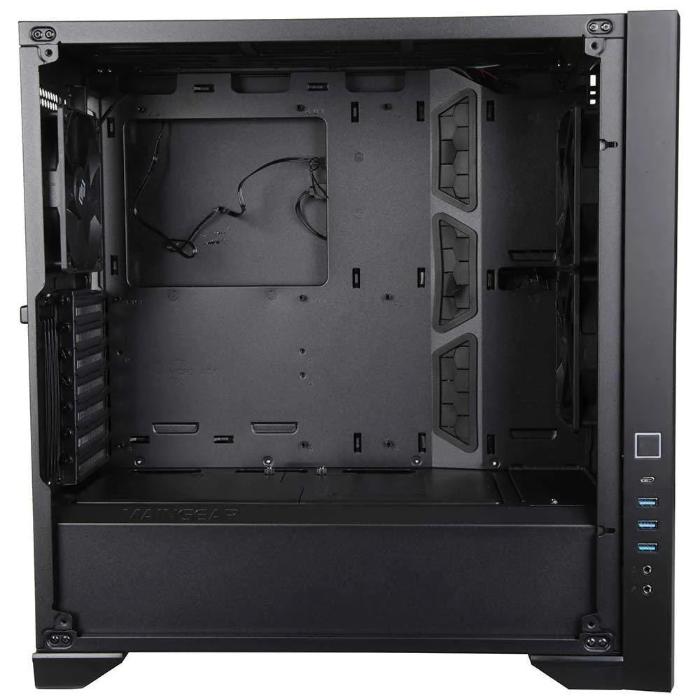 Black Tempered Glass ATX Mid-Tower Computer Case L8275
