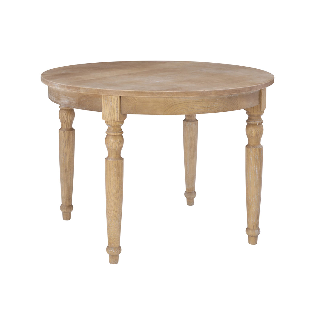 42" Round Rustic Dining Table with Turned Legs W2383