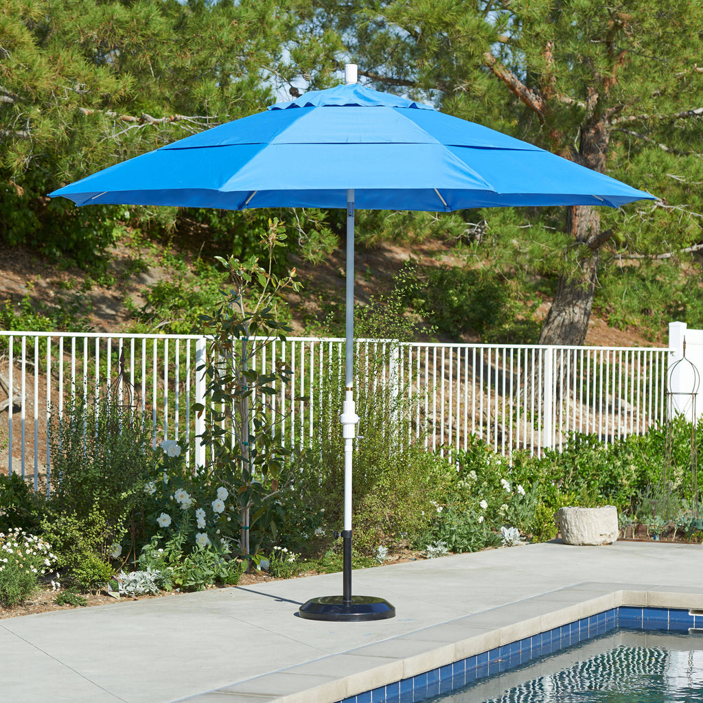 11' Fiberglass Market Umbrella with Double Wind Vent Terracota Bronze Olefin X5201