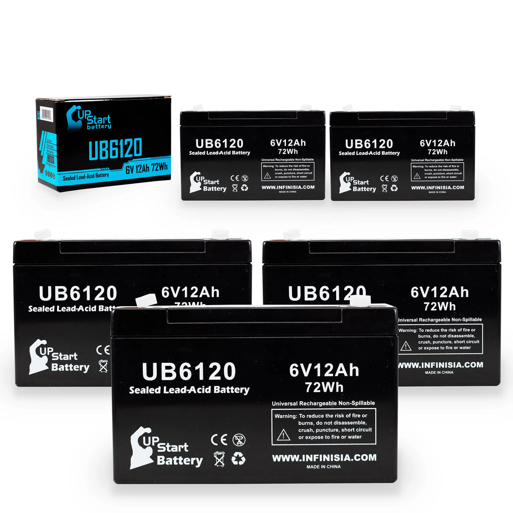 6V 12Ah Sealed Lead Acid Battery with F1 to F2 Terminal Adapters I499626