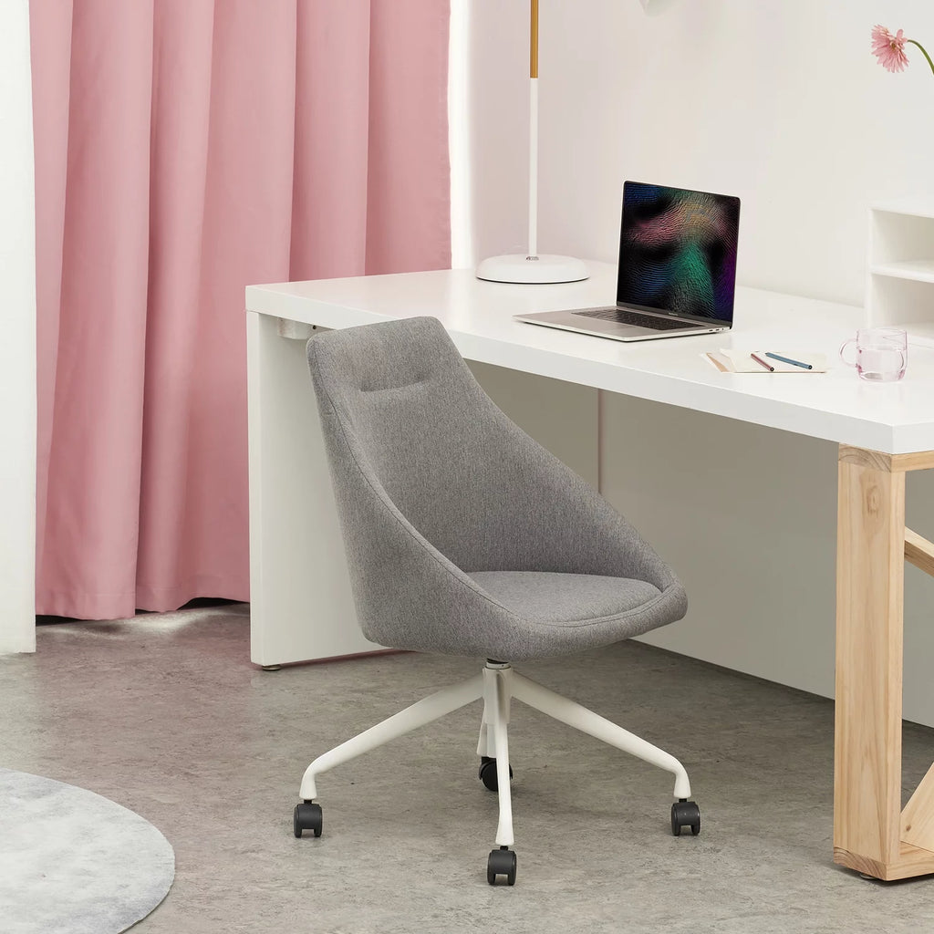 Gray and White Swivel Task Chair P845261