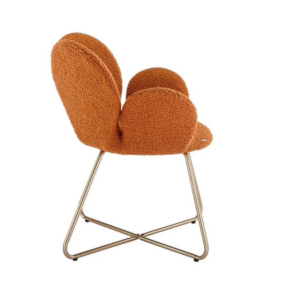 Velvet Upholstered Accent Chair with Metal Legs 2PC/SET W30569