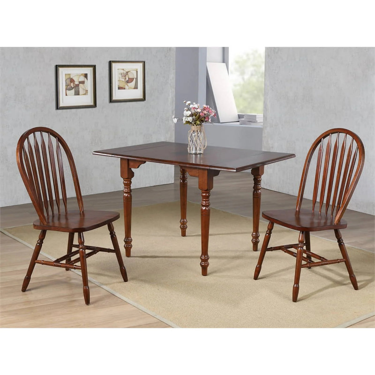 Rectangle Drop Leaf Wood Dining Table Y29675