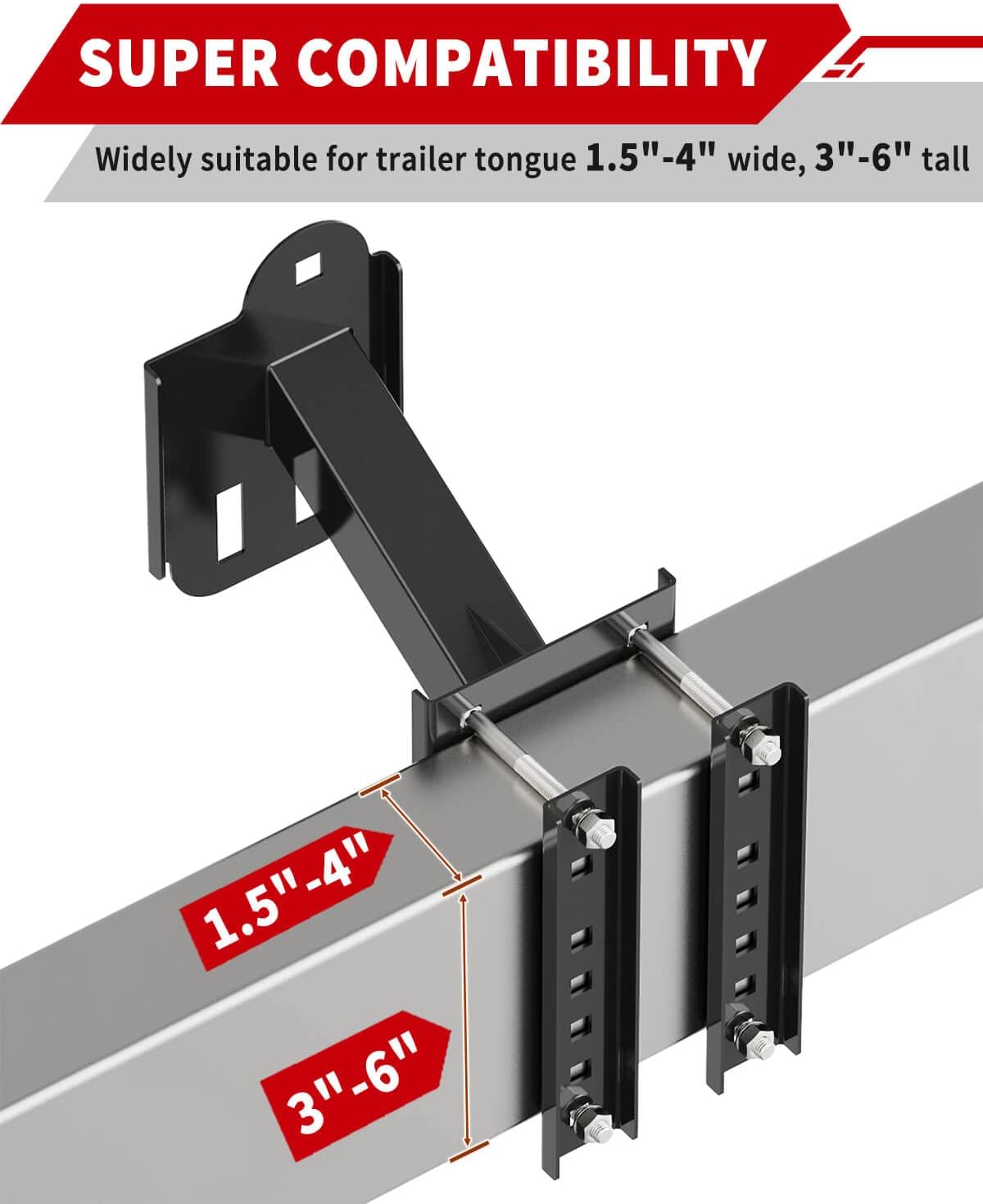 Trailer Spare Tire Mount Carrier, 4 & 5 & 6 Lugs, Pack of 2 I53526