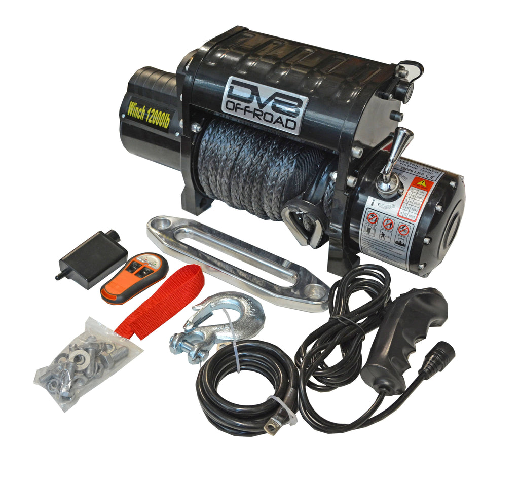 12000 lb Winch with Synthetic Line and Wireless Remote N38889