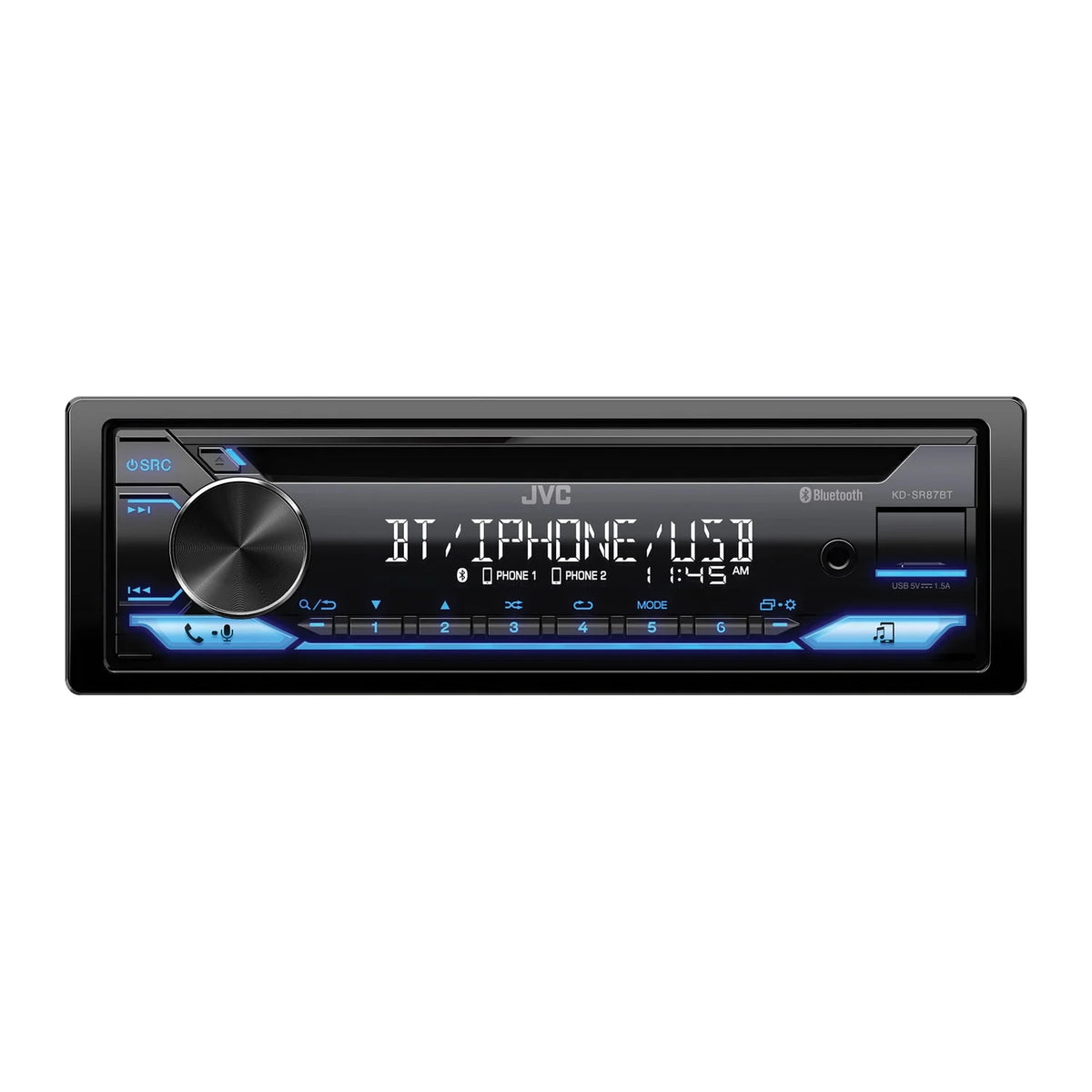 Single DIN Car Stereo CD Player with Bluetooth USB AM/FM Radio C950132